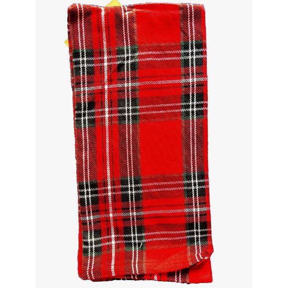 TARTAN PLAID CHRISTMAS Tree Dish Kitchen Towel Set of 2 Embroidered 20" x 28 - Picture 6 of 8